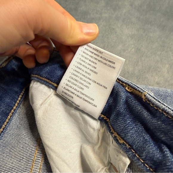 KanCan Mid Rise Distressed Straight Jeans Women’s 5/26 Blue Denim 28x26.5 - Picture 11 of 16